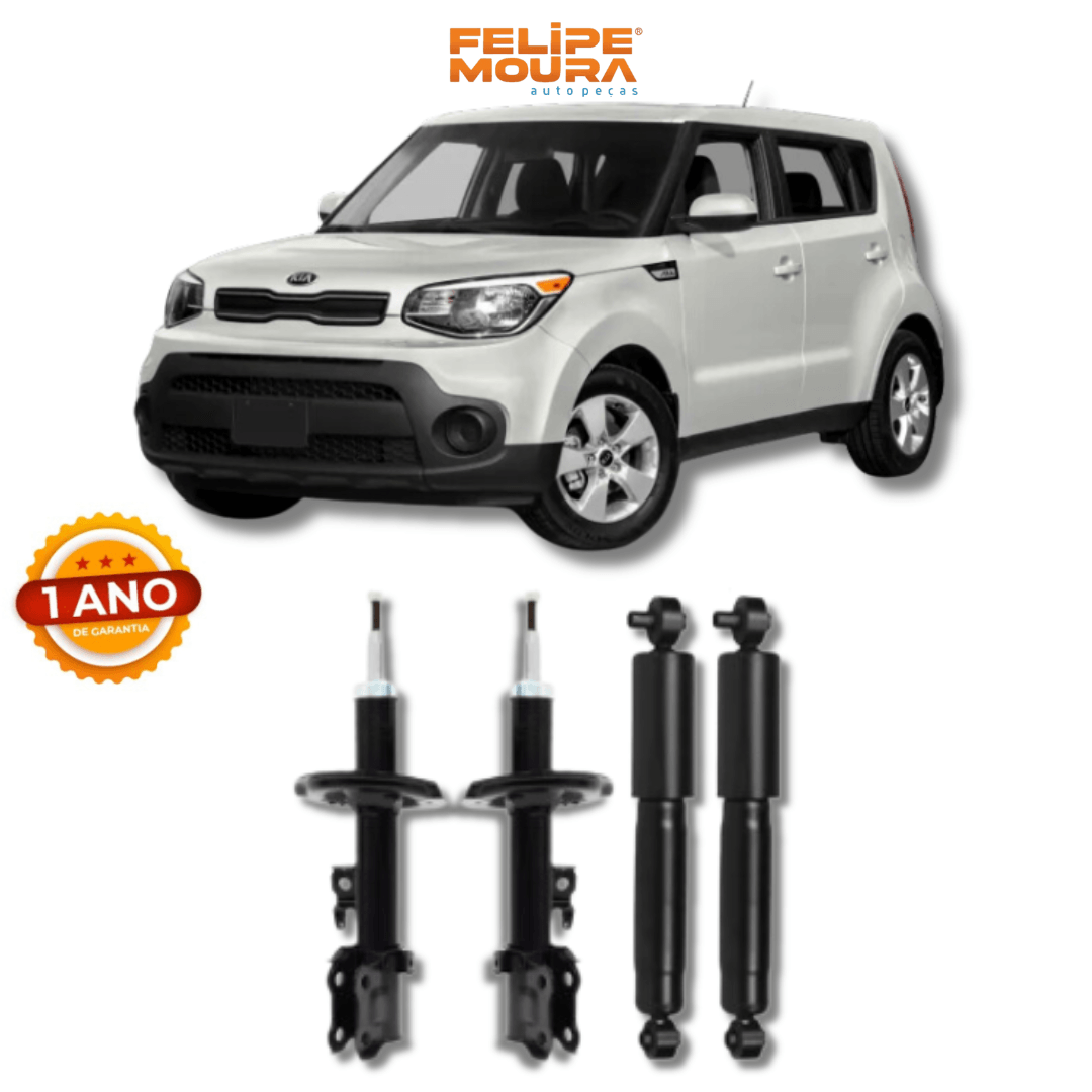 Kit Amortecedores Dianteiros e Traseiros Kia Soul 2008 Até 2020 - Remanufaturado - Felipe Moura Auto Peças