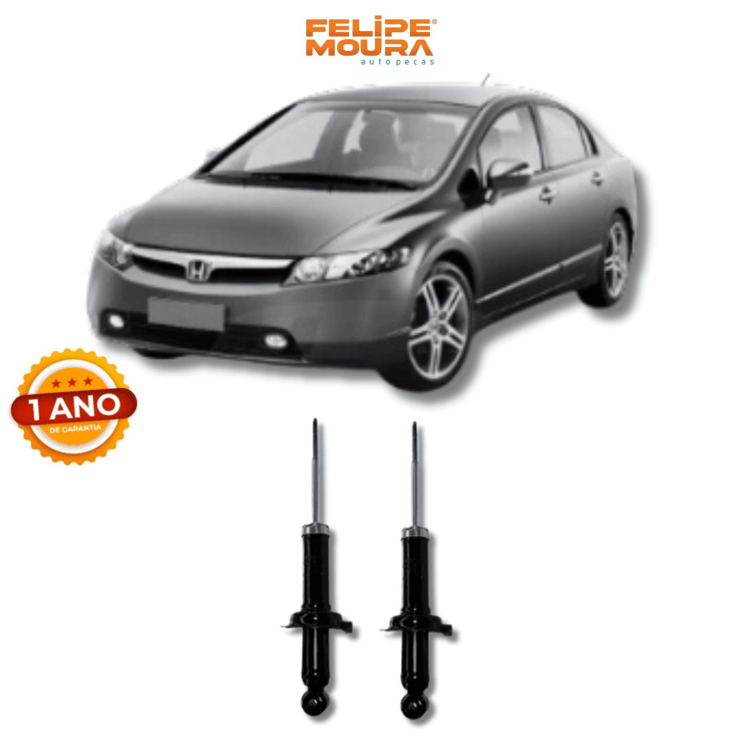 Amortecedor Traseiro Honda Civic/New Civic 2006 Até 2011 - Remanufaturado - Felipe Moura Auto Peças