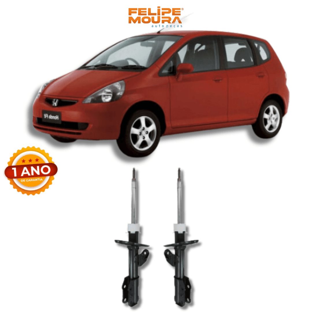 Amortecedores Dianteiros Honda Fit 2003 Até 2008 - Remanufaturado - Felipe Moura Auto Peças