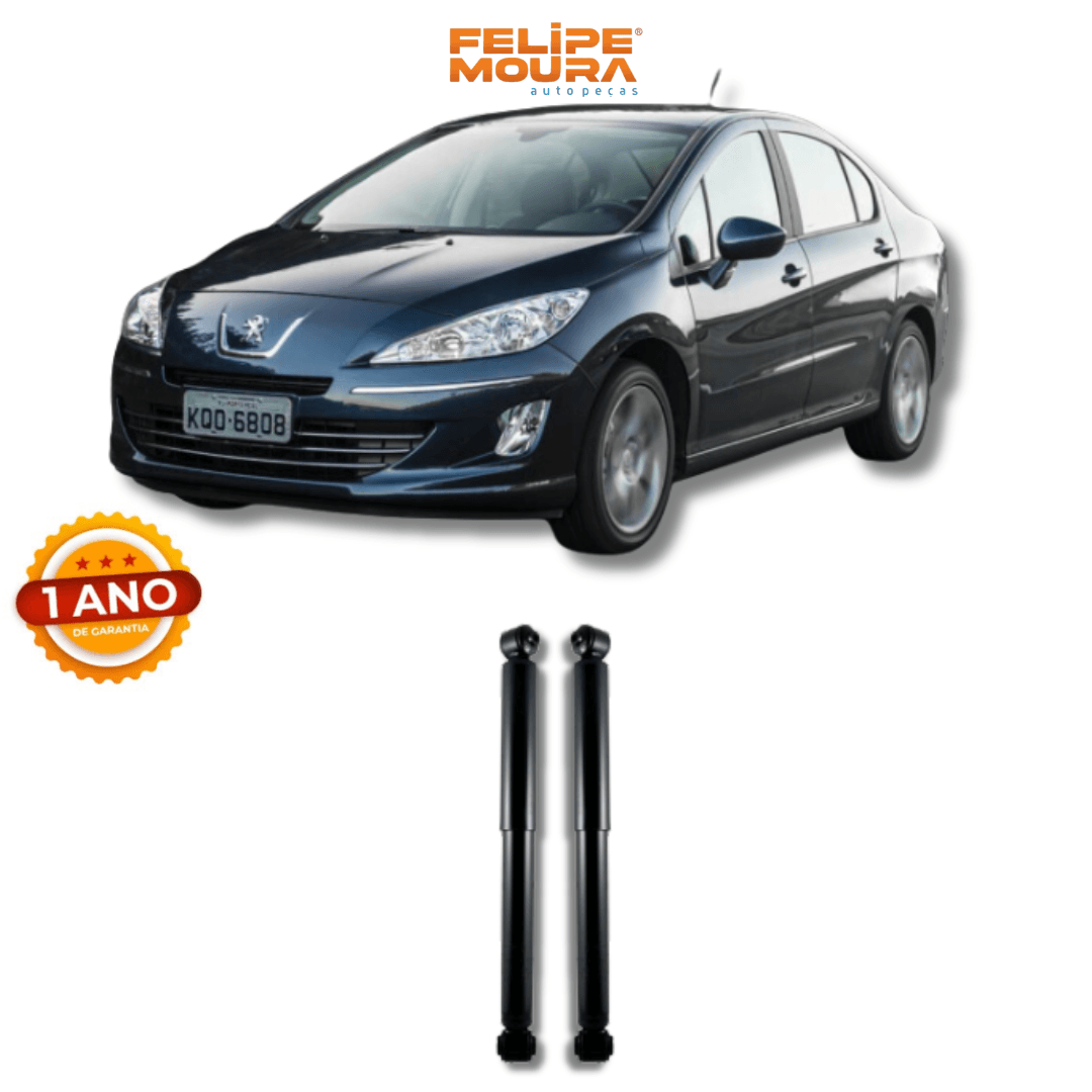 Amortecedor Traseiro Peugeot 408 2008 Até 2015 - Remanufaturado - Felipe Moura Auto Peças