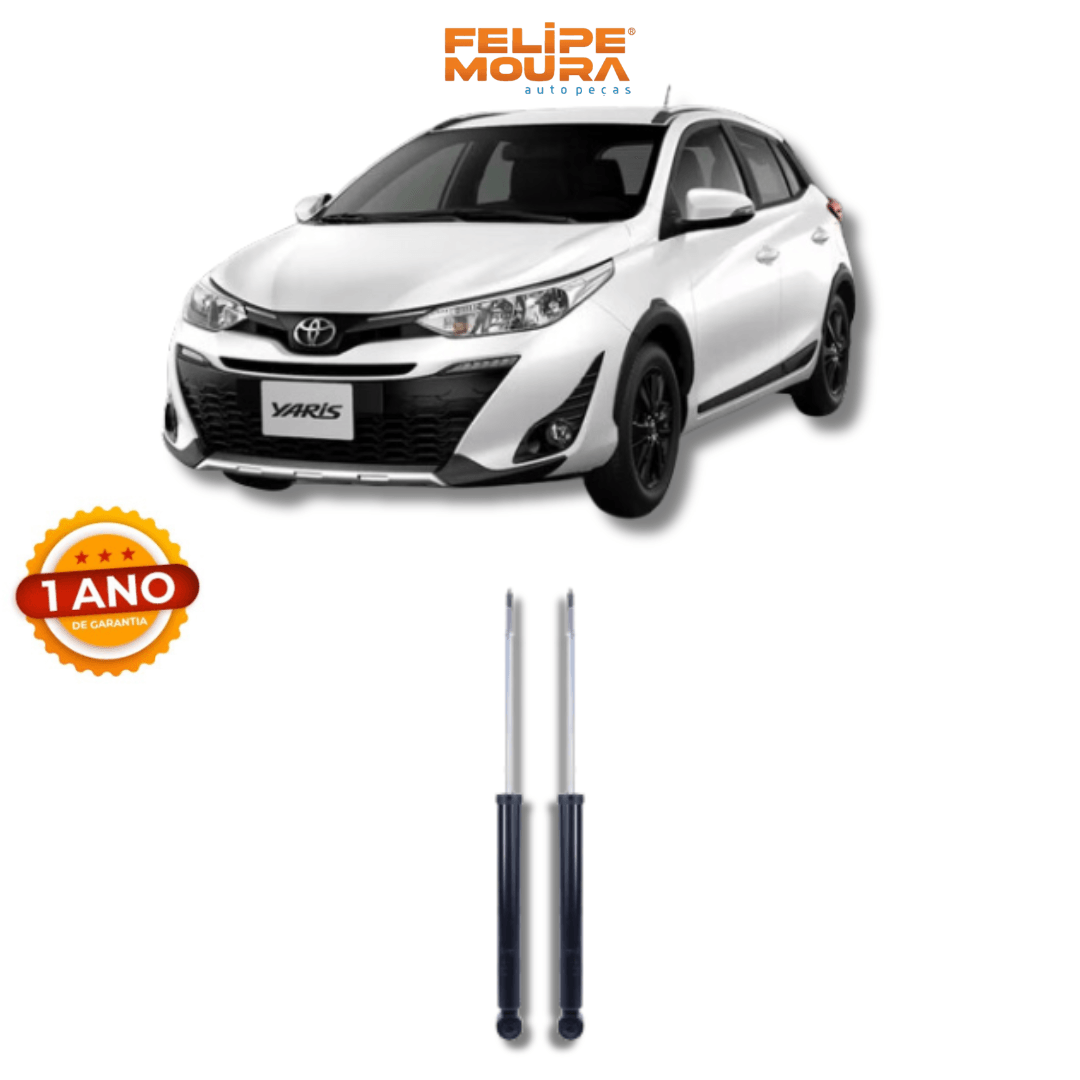 Amortecedor Traseiro Toyota Yaris 2018 Até 2024 - Remanufaturado - Felipe Moura Auto Peças