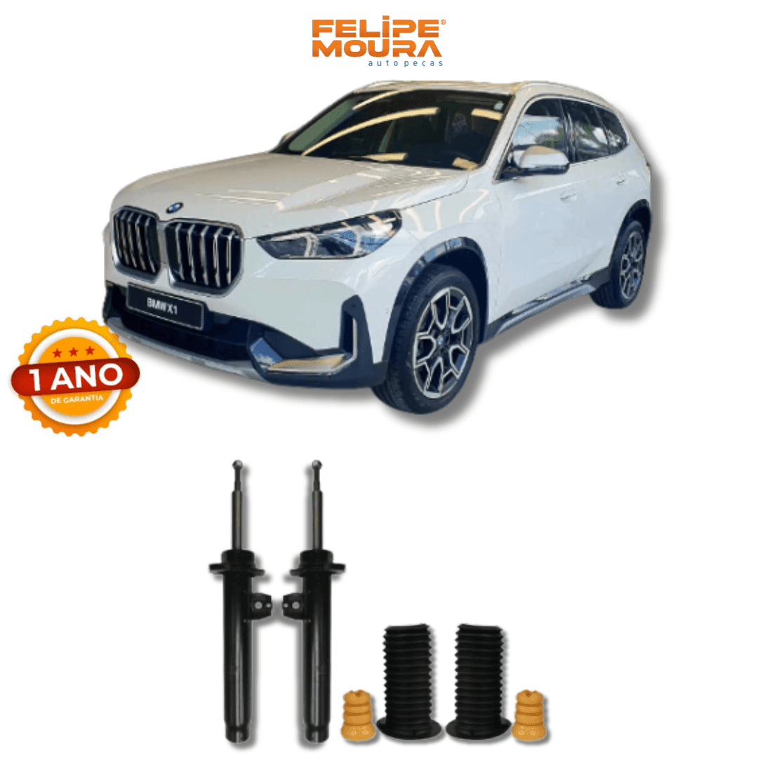 Amortecedores Dianteiros com Kit de Batentes e Guarda-Pó BMW X1 2010 Até 2022 - Remanufaturado - Felipe Moura Auto Peças