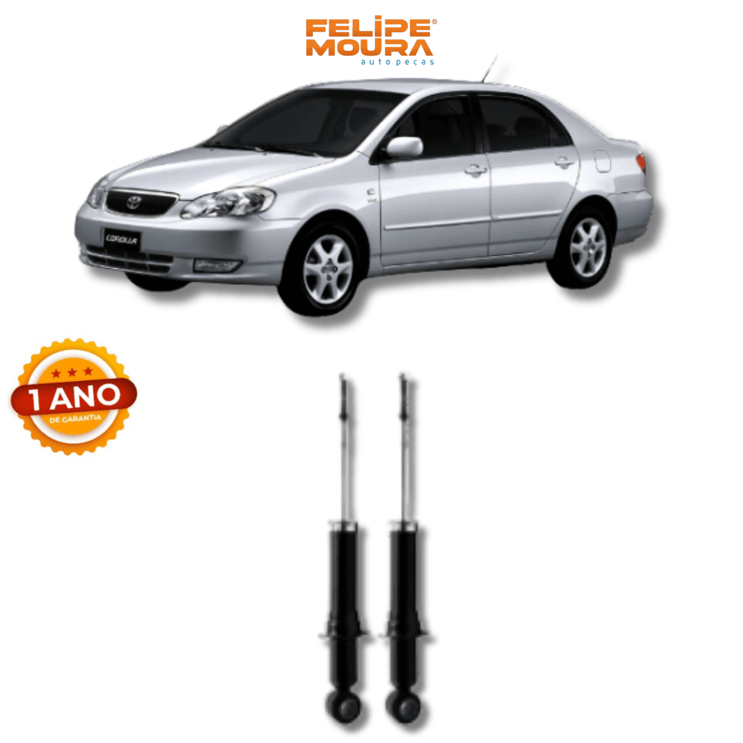 Amortecedor Traseiro Toyota Corolla 2003 Até 2008 - Remanufaturado - Felipe Moura Auto Peças