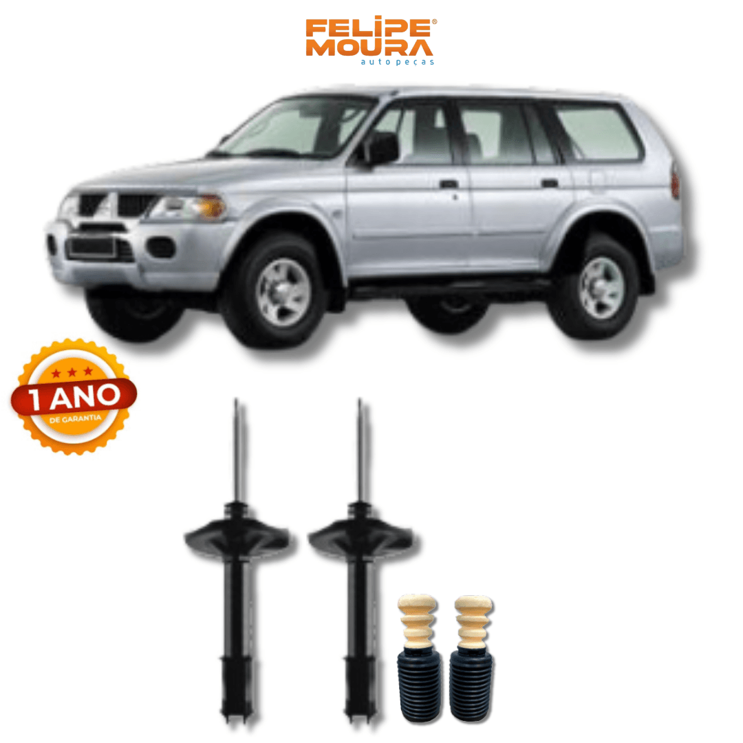 Amortecedores Dianteiros com Kit de Batentes e Guarda-Pó Mitsubishi Pajero 2005 Até 2010 - Remanufaturado - Felipe Moura Auto Peças