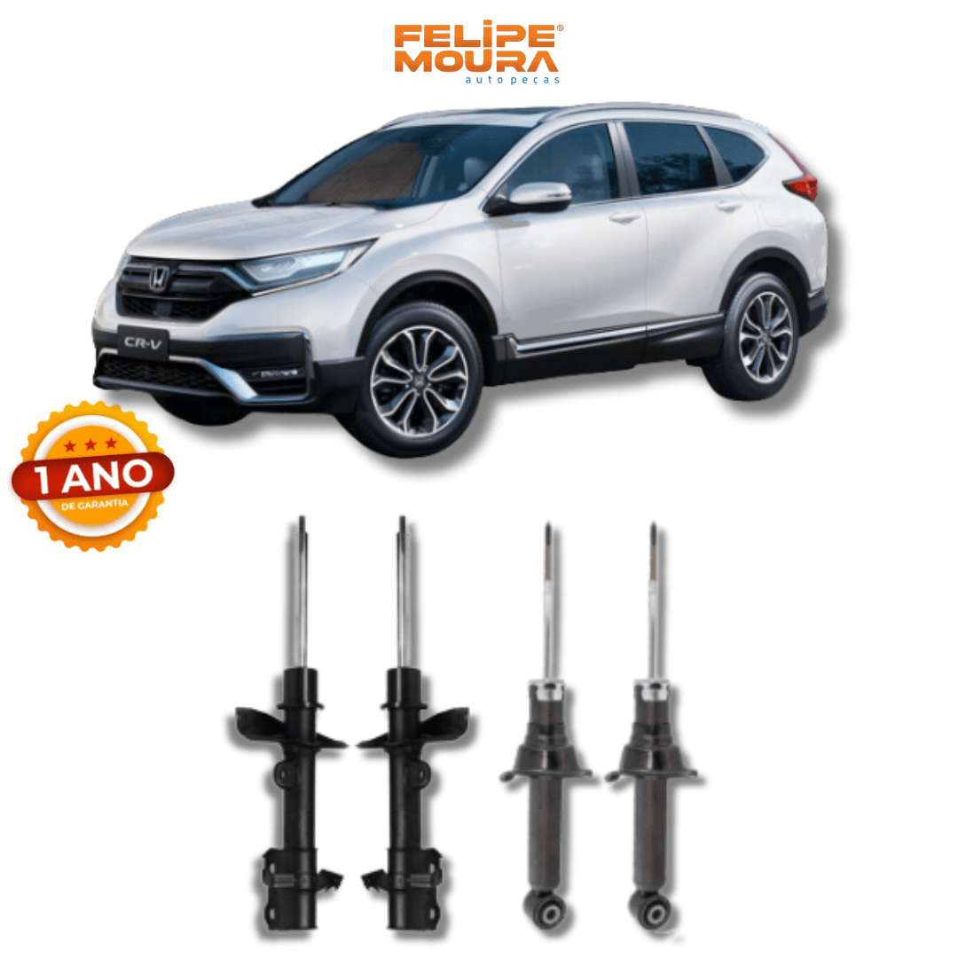 Kit Amortecedores Dianteiros e Traseiros Honda CR-V 1999 Até 2018 - Remanufaturado - Felipe Moura Auto Peças