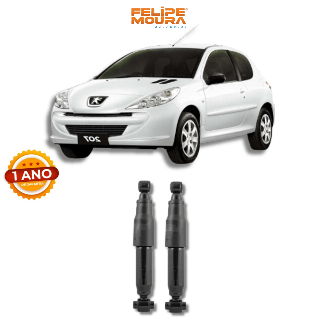 Amortecedor Traseiro Peugeot 207 2006 Até 2014 - Remanufaturado - Felipe Moura Auto Peças