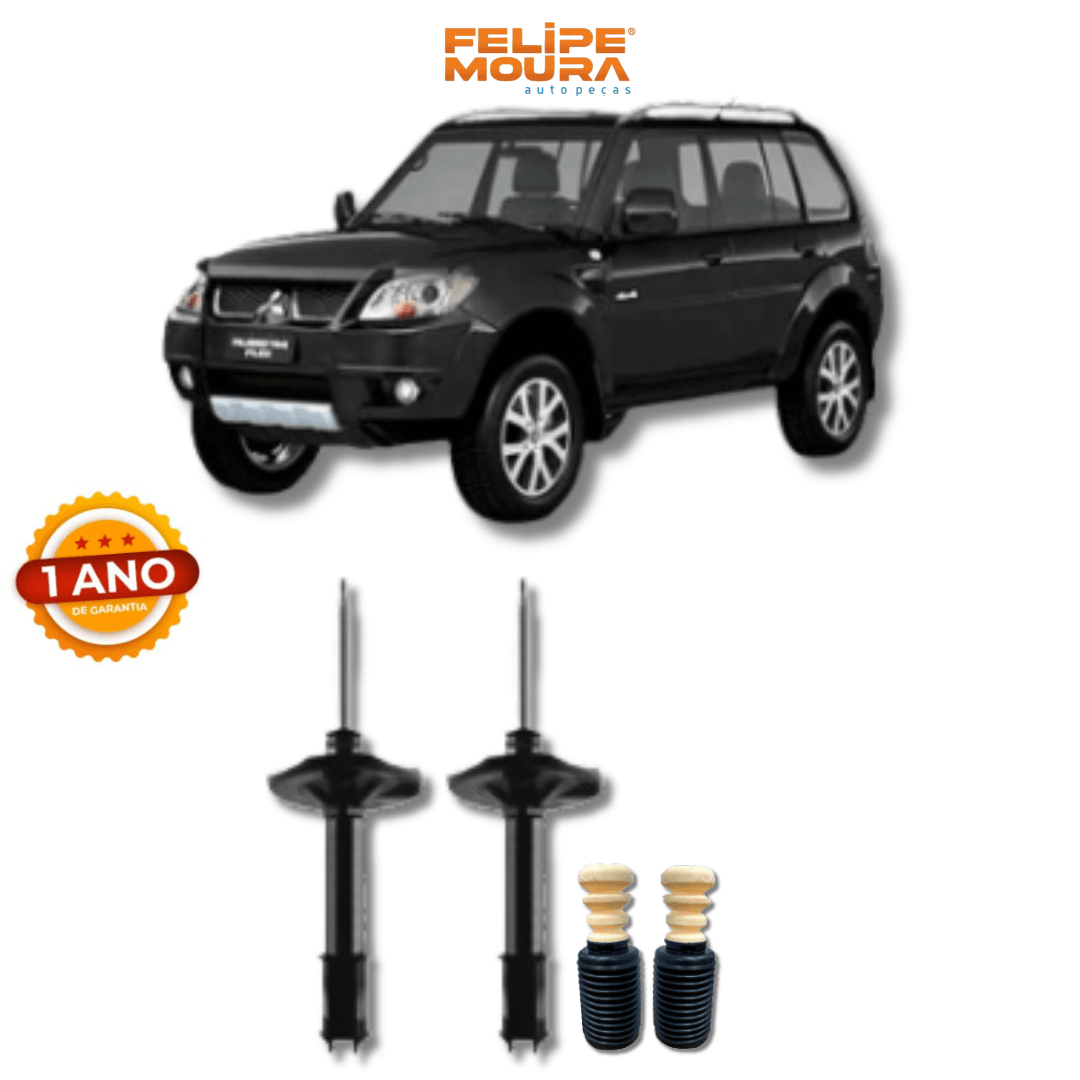 Amortecedores Dianteiros com Kit de Batentes e Guarda-Pó Mitsubishi Pajero TR4 2003 Até 2014 - Remanufaturado - Felipe Moura Auto Peças