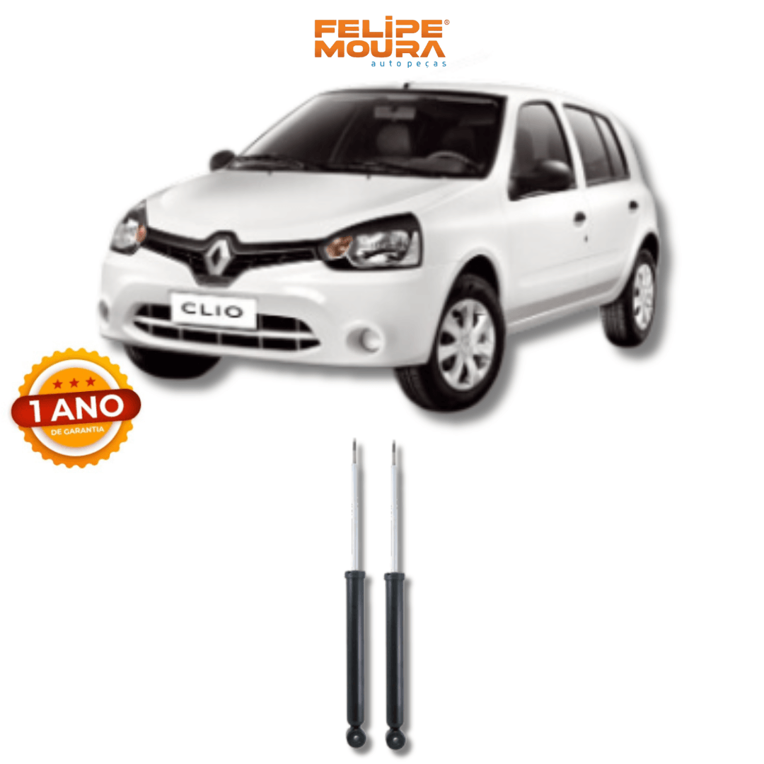 Amortecedor Traseiro Renault Clio Pé Inclinado 2013 Até 2016 - Remanufaturado - Felipe Moura Auto Peças
