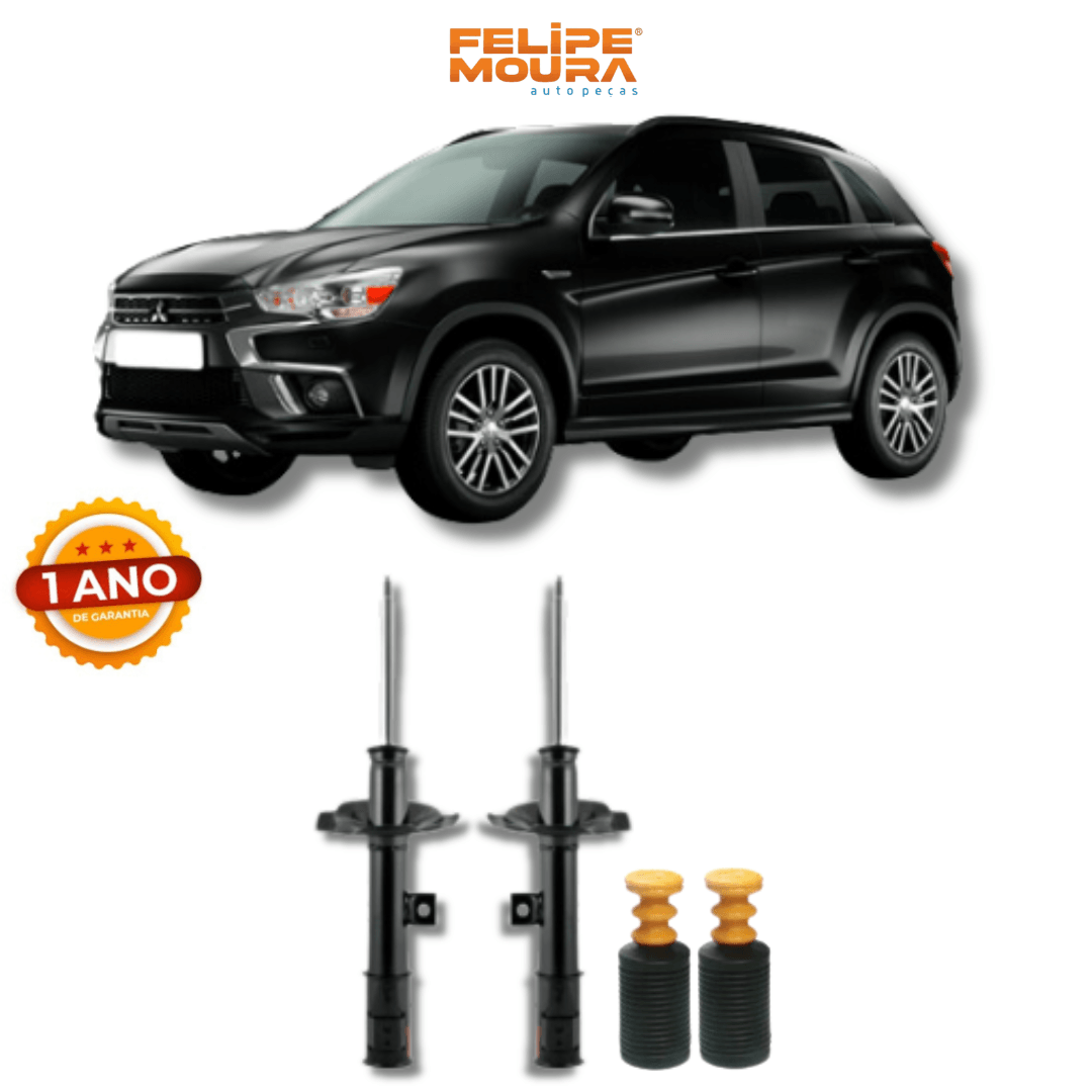 Amortecedores Dianteiros com Kit de Batentes e Guarda-Pó Mitsubishi ASX 2010 Até 2023 - Remanufaturado - Felipe Moura Auto Peças