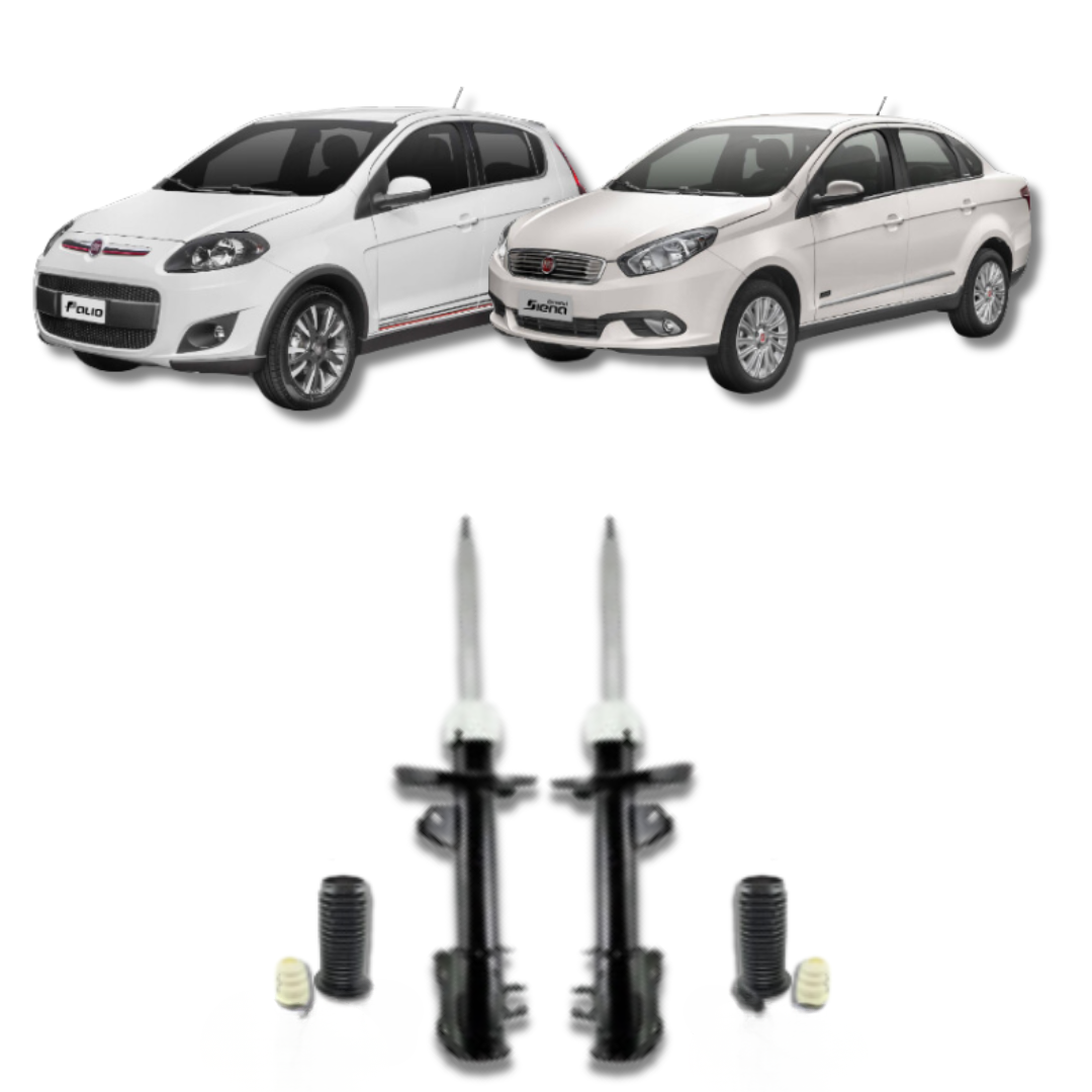 Amortecedores Dianteiros com Kit de Batentes e Guarda-Pó Novo Palio/Grand Siena 2012 Até 2021 - Remanufaturado