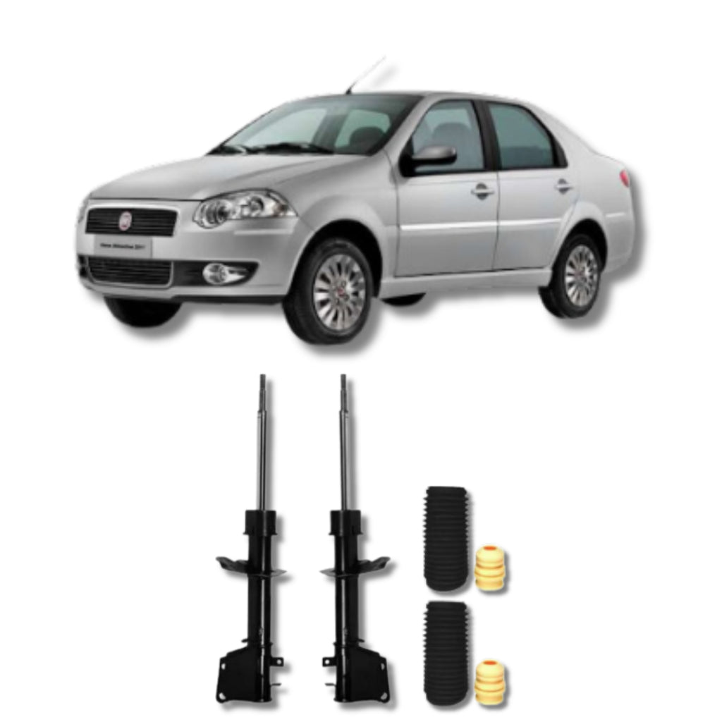 Amortecedor Siena e Palio Fire 2001–2011 – par dianteiro com kit batente remanufaturado
