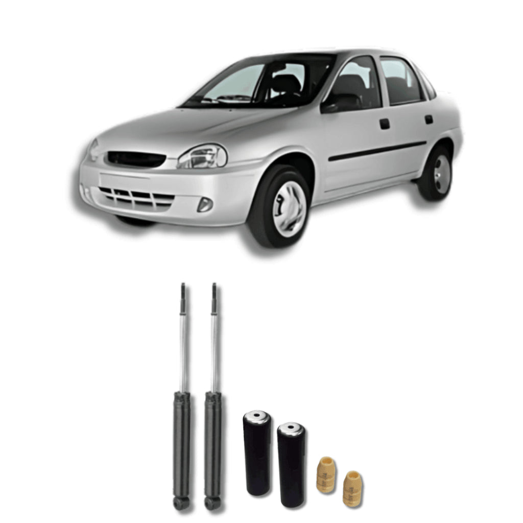 Amortecedor Corsa Classic e Celta 1995–2015 – par traseiro com kit batente remanufaturado