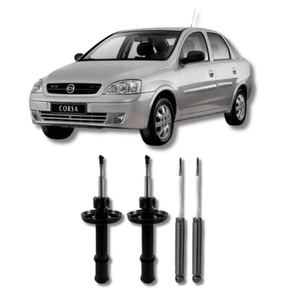 Kit Amortecedores Dianteiros e Traseiros Corsa Sedan 1997 Até 2005 - Remanufaturado - Felipe Moura Auto Peças