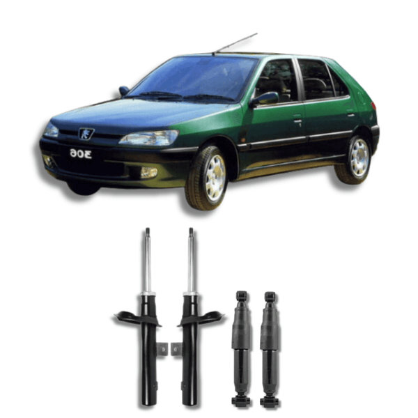 Kit Amortecedores Dianteiros e Traseiros Peugeot 306 1997 Até 2000 - Remanufaturado - Felipe Moura Auto Peças