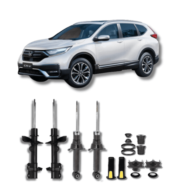 Kit Completo de Amortecedores Dianteiros e Traseiros com Kits de Batentes e Guarda-Pó Honda CR-V 1999 Até 2018 - Remanufaturado - Felipe Moura Auto Peças