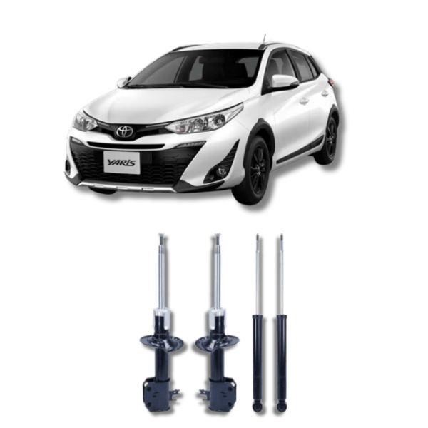 Kit Amortecedores Dianteiros e Traseiros Toyota Yaris 2018 Até 2024 - Remanufaturado - Felipe Moura Auto Peças