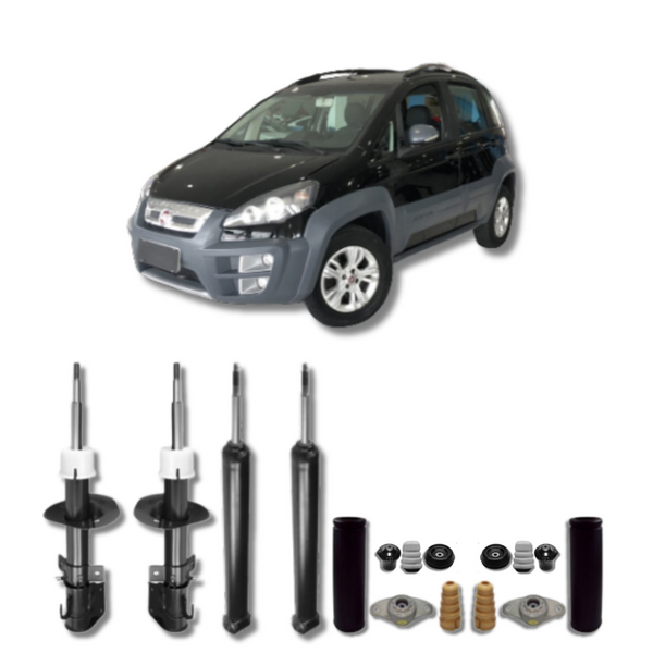 Kit Completo de Amortecedores com Acessórios Fiat Idea Adventure 2006 até 2016 - Remanufaturado - Felipe Moura Auto Peças