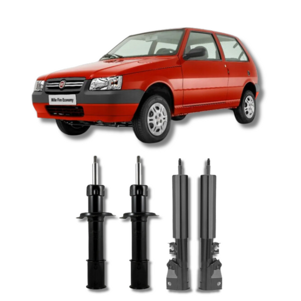 Kit Amortecedores Dianteiros e Traseiros Fiat Uno Antigo até 1990/Mille até 1994 - Remanufaturado - Felipe Moura Auto Peças