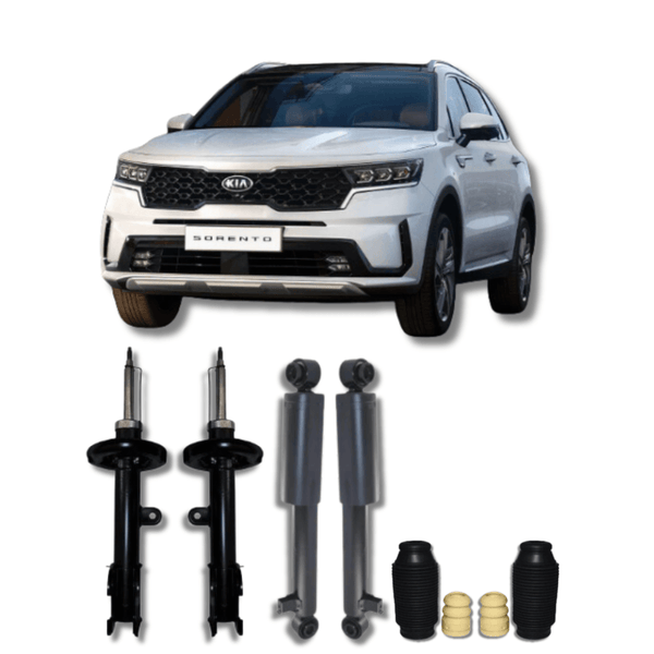 Kit Completo de Amortecedores Dianteiros e Traseiros com Kits de Batentes e Guarda-Pó Kia Sorento 2010 Até 2014 - Remanufaturado - Felipe Moura Auto Peças