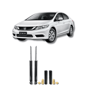Amortecedor Traseiro com Kit de Batentes e Guarda-Pó Honda Civic G9 2012 Até 2016 - Remanufaturado
