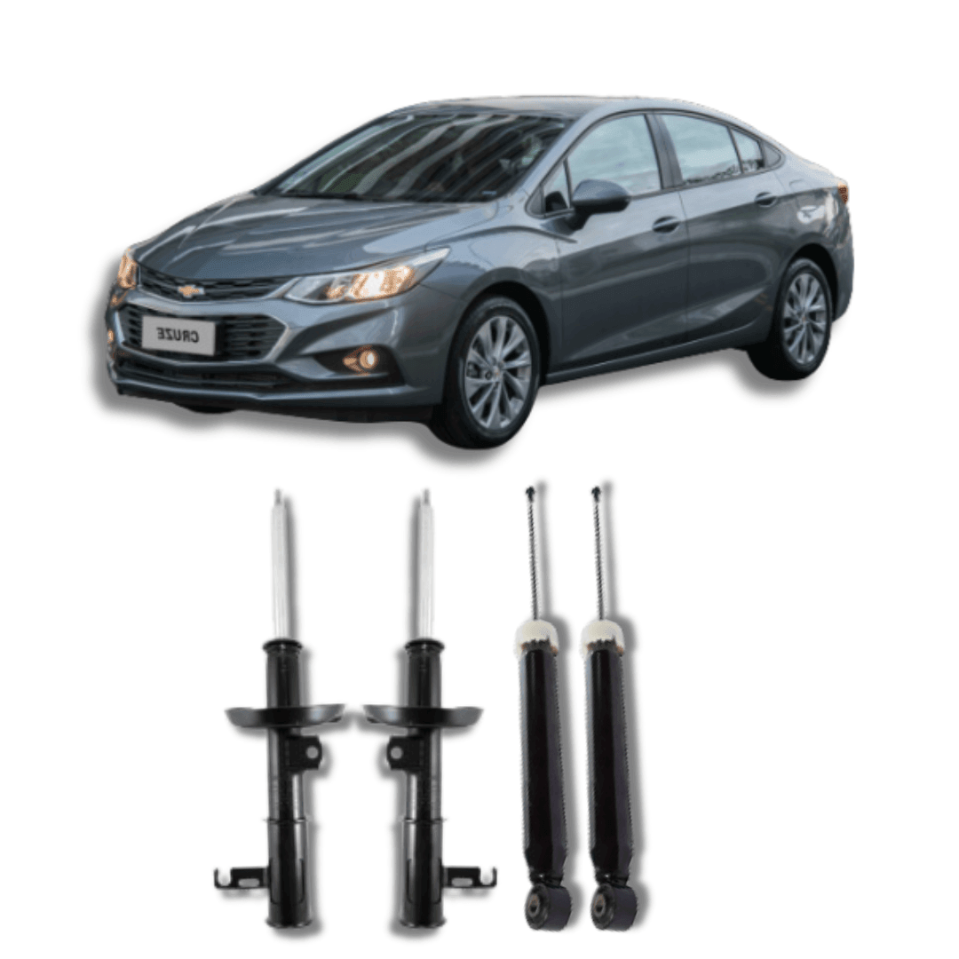 Kit Amortecedores Dianteiros e Traseiros Cruze LT/LTZ 2011 Até 2016 - Remanufaturado - Felipe Moura Auto Peças