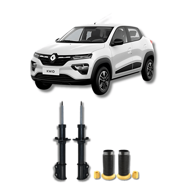 Amortecedores Dianteiros com Kit de Batentes e Guarda-Pó Renault Kwid 2017 Até 2024 - Remanufaturado - Felipe Moura Auto Peças