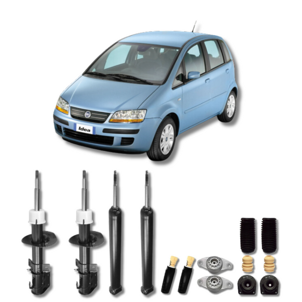 Kit Completo de Amortecedores com Acessórios Fiat Idea 2005 até 2015 - Remanufaturado - Felipe Moura Auto Peças