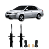 Amortecedores Dianteiros com Kit de Batentes e Guarda-Pó Toyota Corolla 2003 Até 2008 - Remanufaturado - Felipe Moura Auto Peças