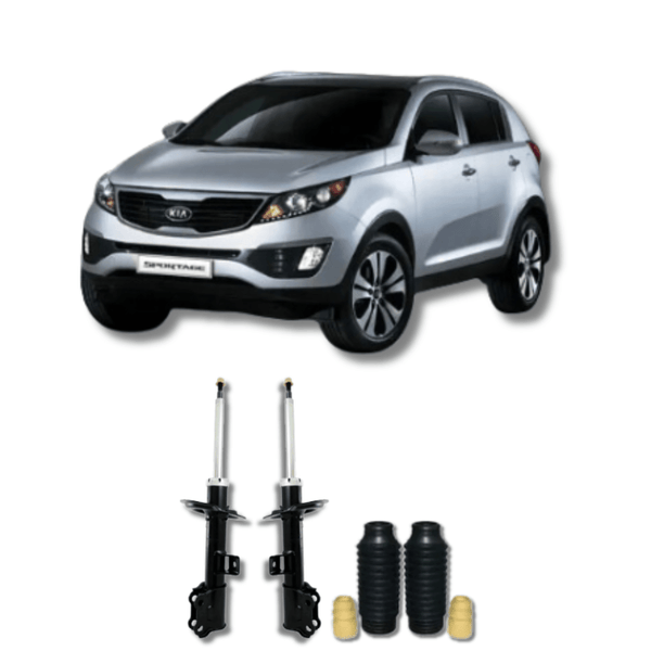 Amortecedores Dianteiros com Kit de Batentes e Guarda-Pó Kia Sportage 2001 Até 2020 - Remanufaturado - Felipe Moura Auto Peças