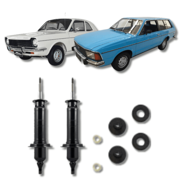 Amortecedores Dianteiros com Kit de Batentes e Guarda-Pó Ford Corcel/Belina/Del Rey/Pampa Prato Baixo 1978... - Remanufaturado - Felipe Moura Auto Peças