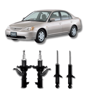 Kit Amortecedores Dianteiros e Traseiros Honda Civic 2001 Até 2005 - Remanufaturado - Felipe Moura Auto Peças