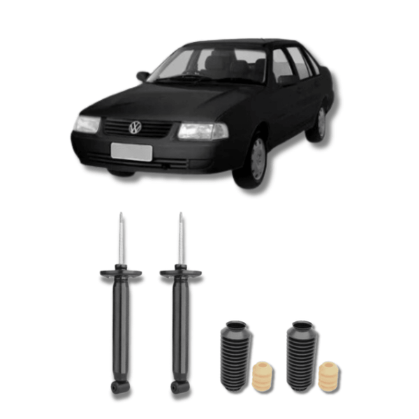 Amortecedor Traseiro com Kit de Batentes e Guarda-Pó Santana G3/G4 1998 Até 2006 - Remanufaturado - Felipe Moura Auto Peças