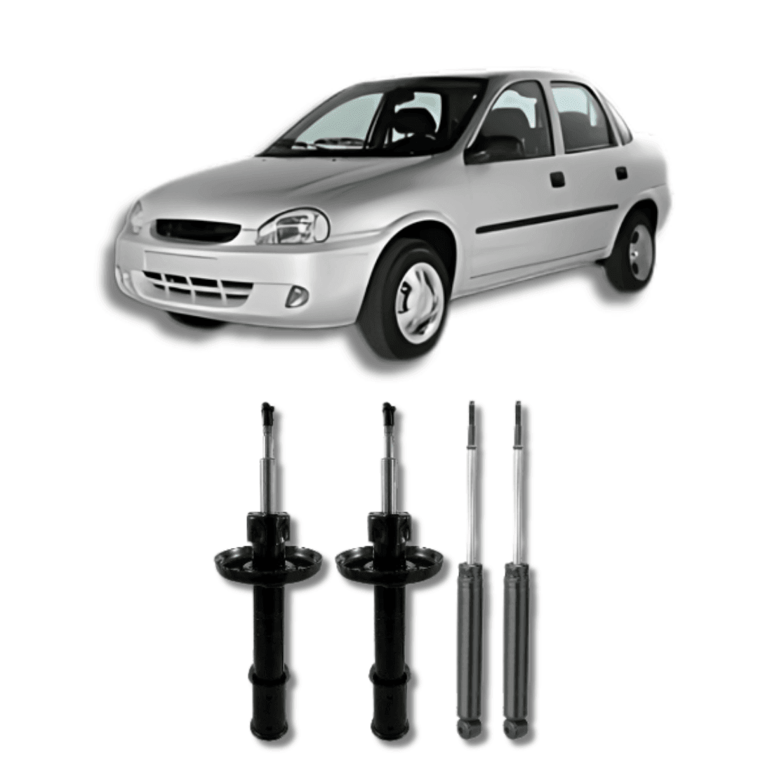 Kit Amortecedores Dianteiros e Traseiros Corsa Classic 1995 Até 2016 - Remanufaturado - Felipe Moura Auto Peças