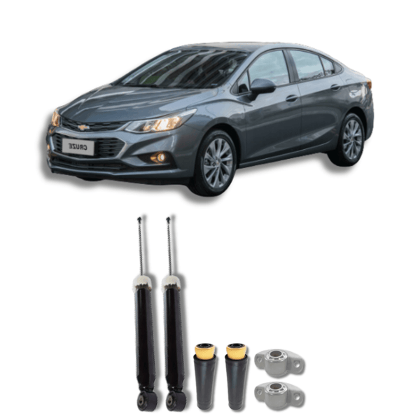 Amortecedor Traseiro Cruze LT/LTZ 2011 Até 2016 com Kit de Batentes e Guarda-Pó - Remanufaturado - Felipe Moura Auto Peças