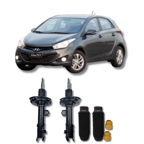 Amortecedores Dianteiros com Kit de Batentes e Guarda-Pó Hyundai HB20 2012 Até 2019 - Remanufaturado - Felipe Moura Auto Peças