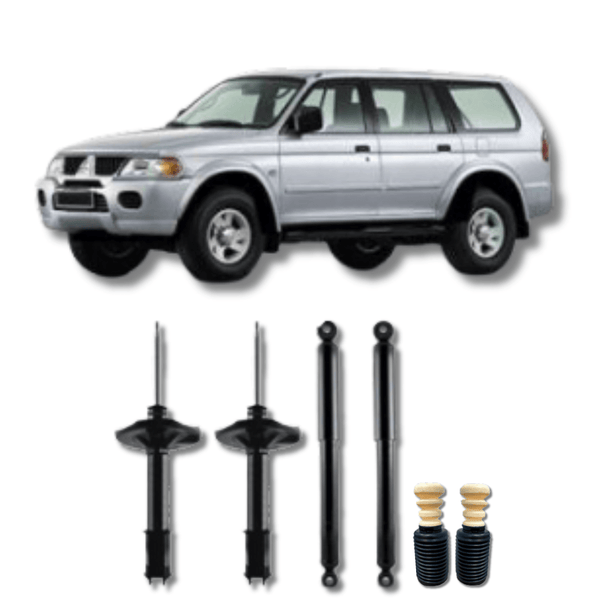 Kit Completo de Amortecedores Dianteiros e Traseiros com Kits de Batentes e Guarda-Pó Mitsubishi Pajero 2005 Até 2010 - Remanufaturado - Felipe Moura Auto Peças