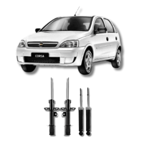 Kit Amortecedores Dianteiros e Traseiros Corsa Joy / Moderno 2006 Até 2014 - Remanufaturado - Felipe Moura Auto Peças