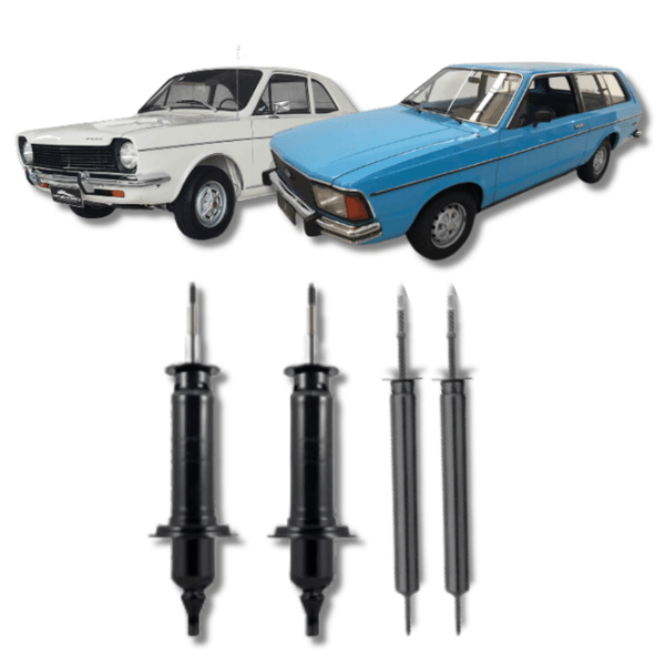 Kit Amortecedores Dianteiros e Traseiros Ford Corcel/Belina/Del Rey/Pampa Prato Baixo 1978... - Remanufaturado - Felipe Moura Auto Peças