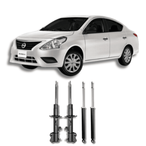Kit de Amortecedores Dianteiros e Traseiros Nissan Versa/March 2014 até 2020 - Remanufaturado - Felipe Moura Auto Peças