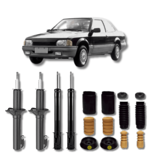 Kit Completo de Amortecedores Dianteiros e Traseiros com Batentes e Guarda-Pó Ford Escort/Verona Até 1992 e Hobby Até 1996 - Remanufaturado - Felipe Moura Auto Peças