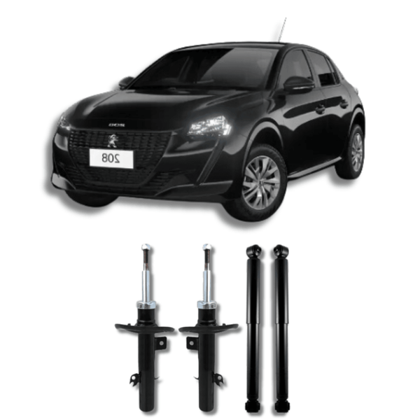 Kit Amortecedores Dianteiros e Traseiros Peugeot 208 2008 Até 2015 - Remanufaturado - Felipe Moura Auto Peças