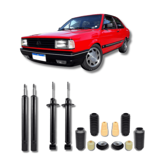 Kit Completo de Amortecedores Dianteiros e Traseiros Gol Antigo/Quadrado 1980 Até 1994 com Kit de Batentes e Guarda-Pó - Remanufaturado - Felipe Moura Auto Peças