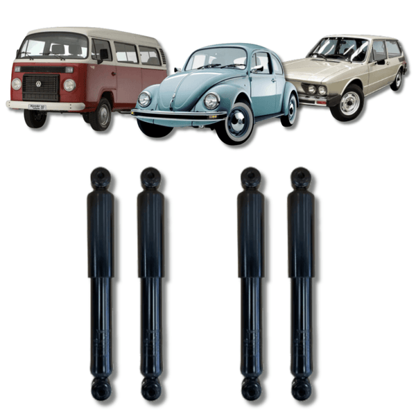 Kit Amortecedores Dianteiros e Traseiros Fusca/Kombi Antiga c/bucha 1987 Até 1996 - Remanufaturado - Felipe Moura Auto Peças