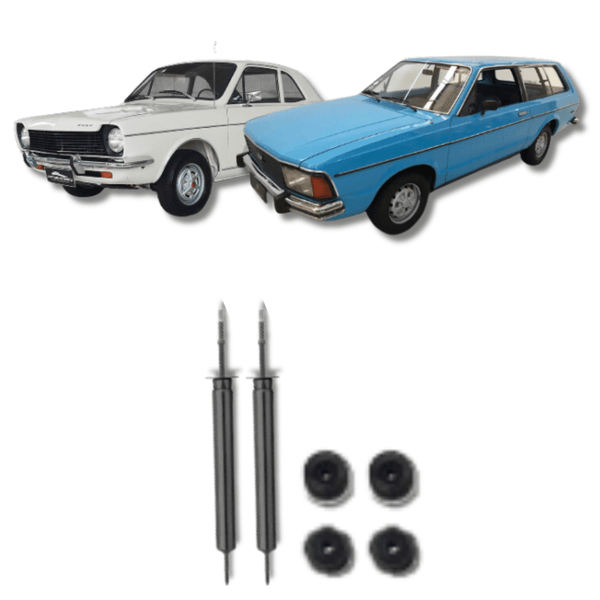 Amortecedores Traseiros com Kit de Batentes e Guarda-Pó Ford Corcel/Belina/Del Rey/Pampa Prato Baixo 1978... - Remanufaturado - Felipe Moura Auto Peças