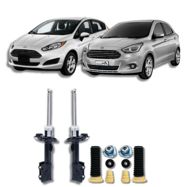 Amortecedores Dianteiros com Kit de Batentes e Guarda-Pó New Fiesta/Novo Ford Ká 2016 até 2021 - Remanufaturado - Felipe Moura Auto Peças