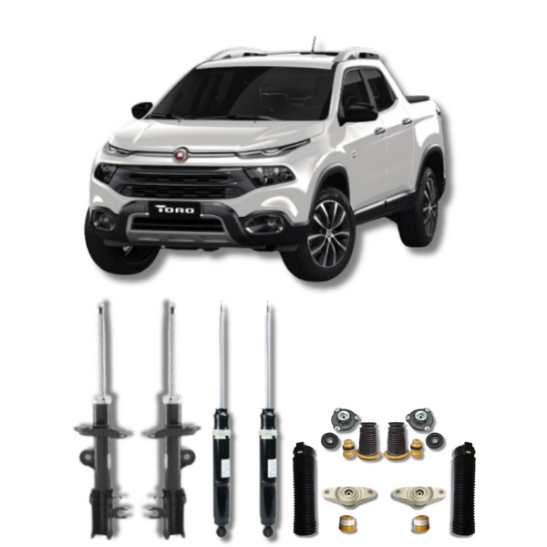 Kit Completo de Amortecedores com Acessórios Fiat Toro 2016 até 2024 - Remanufaturado - Felipe Moura Auto Peças