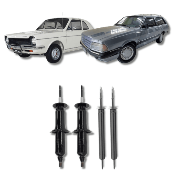 Kit Amortecedores Dianteiros e Traseiros Ford Corcel/Belina Até 1977/Prato Alto - Remanufaturado - Felipe Moura Auto Peças