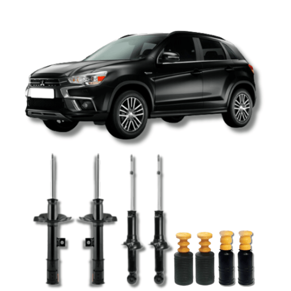 Kit Completo de Amortecedores Dianteiros e Traseiros com Kits de Batentes e Guarda-Pó Mitsubishi ASX 2010 Até 2023 - Remanufaturado - Felipe Moura Auto Peças