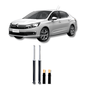Amortecedores Traseiros com Kits de Batentes e Guarda-Pó Citroën C4 Pallas 2007 até 2014 - Remanufaturado - Felipe Moura Auto Peças