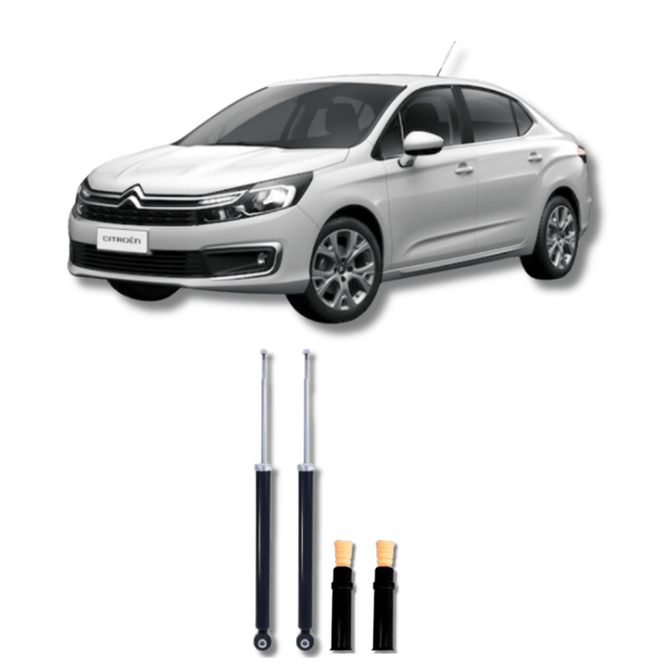 Amortecedores Traseiros com Kits de Batentes e Guarda-Pó Citroën C4 Pallas 2007 até 2014 - Remanufaturado - Felipe Moura Auto Peças